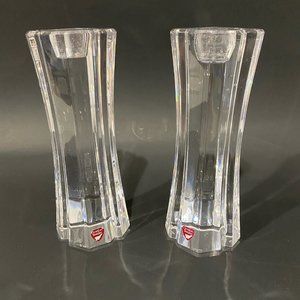 Orrefors crystal candle sticks
